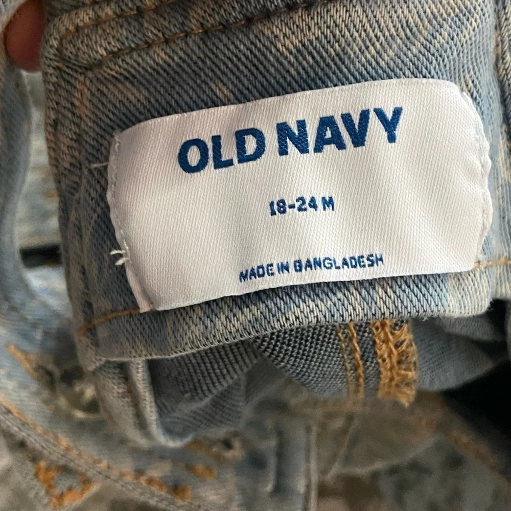 NWT Old Navy Prairie Floral Overall Denim Dress